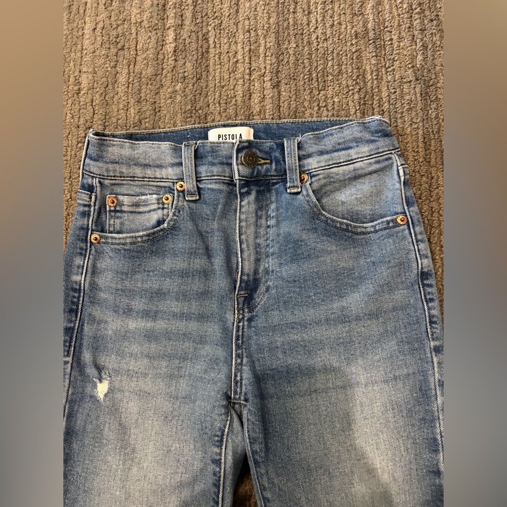 Pistola vintage blue denim straight leg flight boot jeans - Picture 4 of 15
